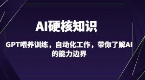 AI硬核知识-GPT喂养训练,自动化工作,带你了解AI的能力边界(10节课)|淘骐网赚资源库