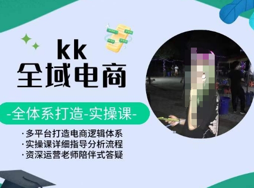 KK全域电商，全体系打造实操课，多平台打造电商逻辑体系|淘骐网赚资源库