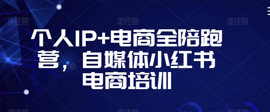 个人IP+电商全陪跑营，自媒体小红书电商培训|淘骐网赚资源库