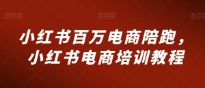 小红书百万电商陪跑，小红书电商培训教程|淘骐网赚资源库