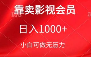 靠卖影视会员，日入1000+，落地保姆级教程，新手可学【揭秘】|淘骐网赚资源库