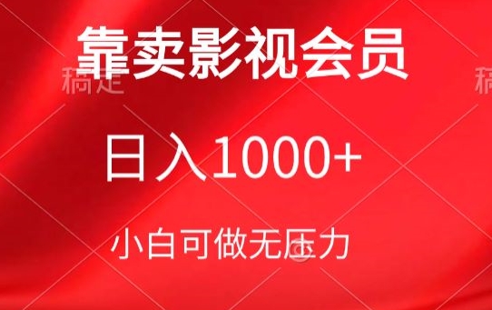 靠卖影视会员，日入1000+，落地保姆级教程，新手可学【揭秘】|淘骐网赚资源库