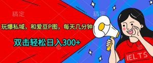 玩爆私域，和爱豆P图，每天几分钟 轻松日入300+【揭秘】|淘骐网赚资源库