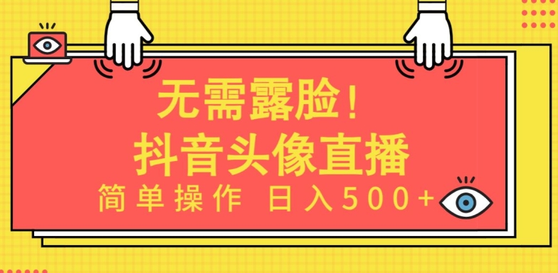 无需露脸,Ai头像直播项目,简单操作日入500+【揭秘】|淘骐网赚资源库