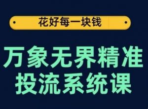 万象无界精准投流系统课,从关键词到推荐,从万象台到达摩盘,从底层原理到实操步骤|淘骐网赚资源库