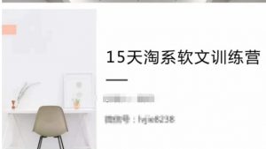 15天淘系软文训练营,跟年入50万的淘系软文导师,学习月收过万的淘系软文|淘骐网赚资源库