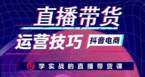 直播带货运营技巧,学实战的直播带货课|淘骐网赚资源库