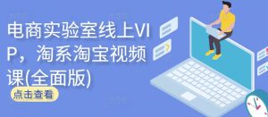 电商实验室线上VIP，淘系淘宝视频课(全面版)|淘骐网赚资源库