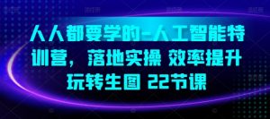 人人都要学的-人工智能特训营,落地实操 效率提升 玩转生图(22节课)|淘骐网赚资源库