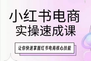 小红书电商实操速成课,让你快速掌握红书电商核心技能|淘骐网赚资源库