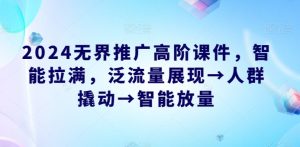 2024无界推广高阶课件，智能拉满，泛流量展现→人群撬动→智能放量|淘骐网赚资源库