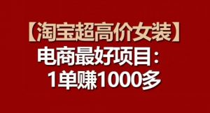 【淘宝超高价女装】电商最好项目:每一单都是高利润|淘骐网赚资源库