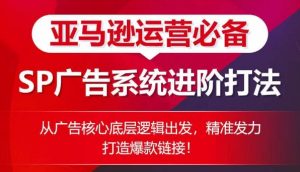 亚马逊运营必备: SP广告的系统进阶打法,从广告核心底层逻辑出发,精准发力打造爆款链接|淘骐网赚资源库