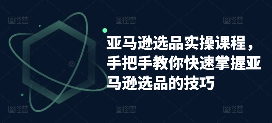 亚马逊选品实操课程,手把手教你快速掌握亚马逊选品的技巧|淘骐网赚资源库