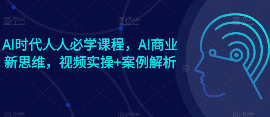 AI时代人人必学课程,AI商业新思维,视频实操+案例解析【赠AI商业爆款案例】|淘骐网赚资源库