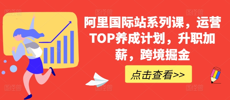 阿里国际站系列课，运营TOP养成计划，升职加薪，跨境掘金|淘骐网赚资源库