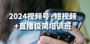 2024视频号·短视频+直播极简培训班:抓住视频号风口,流量红利|淘骐网赚资源库