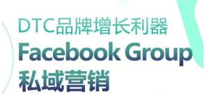 DTC品牌增长利器:Facebook Group私域营销策略|淘骐网赚资源库