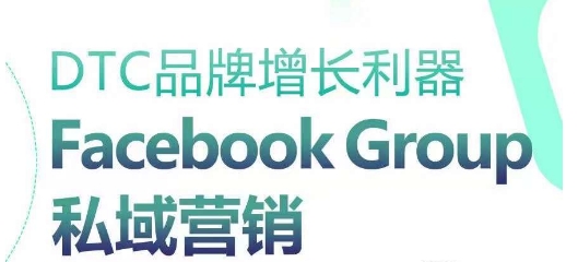 DTC品牌增长利器:Facebook Group私域营销策略|淘骐网赚资源库