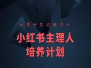 小红书课程简化版，从零开始走向专业，小红书主理人培养计划|淘骐网赚资源库