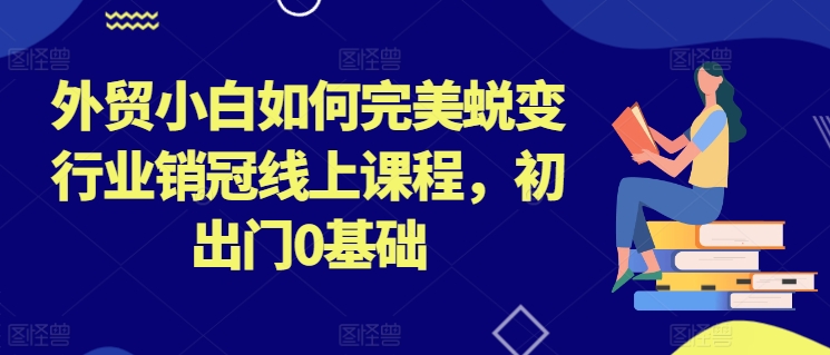 外贸小白如何完美蜕变行业销冠线上课程,初出门0基础|淘骐网赚资源库