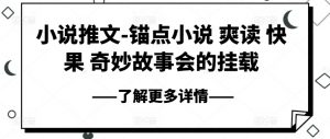小说推文-锚点小说 爽读 快果 奇妙故事会的挂载|淘骐网赚资源库
