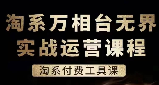 淘系万相台无界实战运营课,淘系付费工具课|淘骐网赚资源库