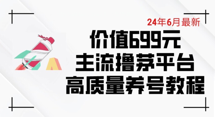 6月最新价值699的主流撸茅台平台精品养号下车攻略【揭秘】|淘骐网赚资源库