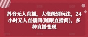 抖音无人直播,大佬级别玩法,24小时无人直播间(睡眠直播间),多种直播变现【揭秘】|淘骐网赚资源库