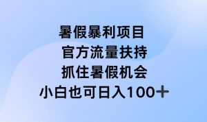 暑假暴利直播项目，官方流量扶持，把握暑假机会【揭秘】|淘骐网赚资源库