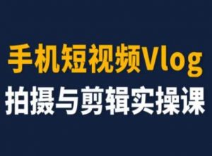 手机短视频Vlog拍摄与剪辑实操课,小白变大师|淘骐网赚资源库