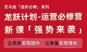 亚马逊进阶必修系列，龙跃计划-运营必修营新课，让卖家实现提升 让单量实现增长|淘骐网赚资源库