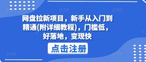 网盘拉新项目，新手从入门到精通(附详细教程)，门槛低，好落地，变现快|淘骐网赚资源库