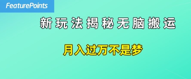 简单操作，每天50美元收入，搬运就是赚钱的秘诀【揭秘】|淘骐网赚资源库