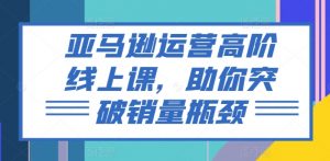 亚马逊运营高阶线上课,助你突破销量瓶颈|第一资源库