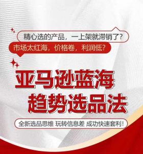 亚马逊蓝海趋势选法，全新选品思维，玩转信息差|淘骐网赚资源库