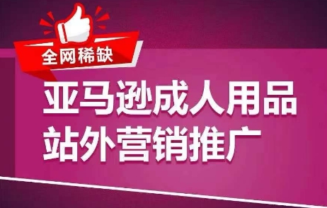 全网稀缺！亚马逊成人用品站外营销推广，​教你引爆站外流量，开启爆单模式|淘骐网赚资源库