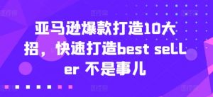 亚马逊爆款打造10大招,快速打造best seller 不是事儿|淘骐网赚资源库