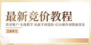 竞价教程:真实账户 实战教学 从新手到进阶·后台操作到数据优化|淘骐网赚资源库