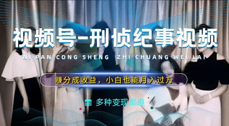 利用刑侦纪实视频,赚视频号分成计划收益,操作简单,新手小白轻松月入过万【揭秘】|淘骐网赚资源库