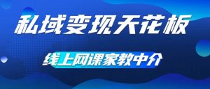 私域变现天花板,网课家教中介,只做渠道和流量,让大学生给你打工,0成本实现月入五位数【揭秘】|淘骐网赚资源库