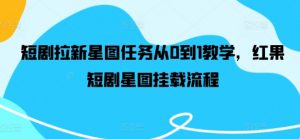 短剧拉新星图任务从0到1教学，红果短剧星图挂载流程|淘骐网赚资源库
