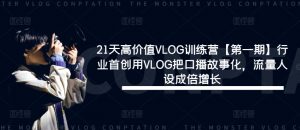 21天高价值VLOG训练营【第一期】行业首创用VLOG把口播故事化,流量人设成倍增长|淘骐网赚资源库