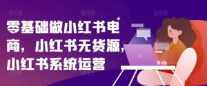 零基础做小红书电商，小红书无货源，小红书系统运营|淘骐网赚资源库
