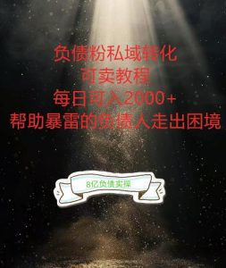 负债粉掘金计划,帮助负债者解决问题,债务规划,债务重组,最好的变现方式【揭秘】|淘骐网赚资源库