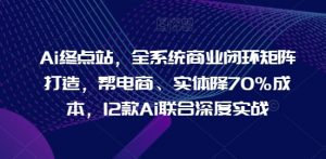 Ai终点站,全系统商业闭环矩阵打造,帮电商、实体降70%成本,12款Ai联合深度实战【0906更新】|淘骐网赚资源库