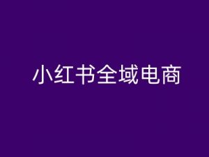 小红书全域电商，小红书电商教程|淘骐网赚资源库