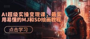 AI超级实操变现课，最实用易懂的MJ和SD绘画教程|淘骐网赚资源库