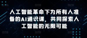人工智能革命下为所有人准备的AI通识课,共同探索人工智能的无限可能|淘骐网赚资源库