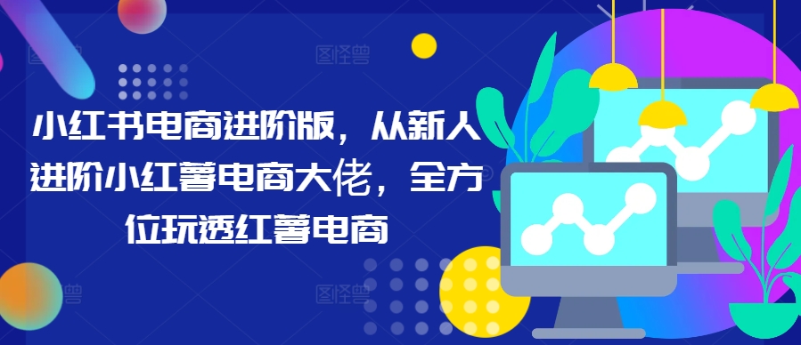 小红书电商进阶版,从新人进阶小红薯电商大佬,全方位玩透红薯电商|淘骐网赚资源库